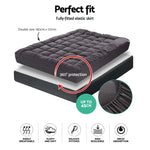 Giselle Bedding Mattress Topper Pillowtop Bamboo Charcoal Double - Home & Garden > Bedding