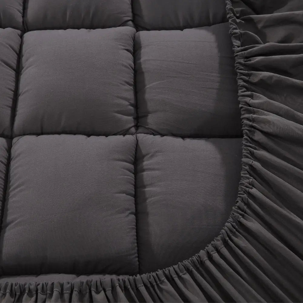 Giselle Bedding Mattress Topper Pillowtop Bamboo Charcoal Single - Home & Garden > Bedding