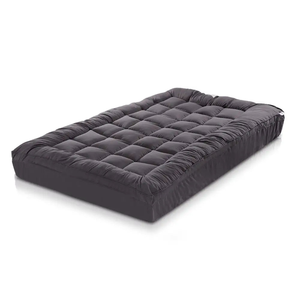 Giselle Bedding Mattress Topper Pillowtop Bamboo Charcoal Single - Home & Garden > Bedding