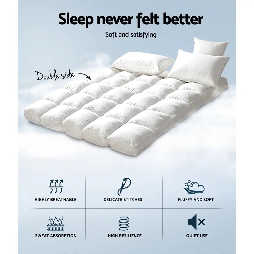 Giselle Bedding Mattress Topper Pillowtop Bamboo Double - Home & Garden > Bedding