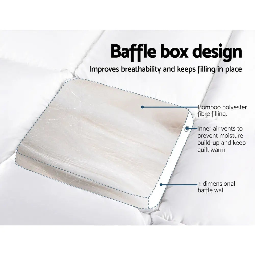Giselle Bedding Mattress Topper Pillowtop Bamboo King Single - Home & Garden > Bedding