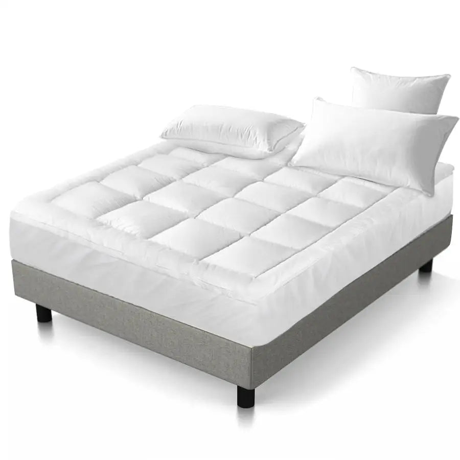 Giselle Bedding Mattress Topper Pillowtop Bamboo King Single - Home & Garden > Bedding
