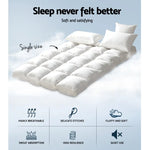 Giselle Bedding Mattress Topper Pillowtop Bamboo Single - Home & Garden > Bedding