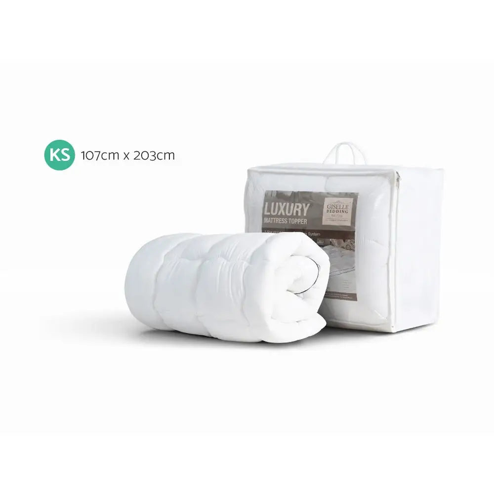 Giselle Bedding Mattress Topper Pillowtop - King Single - Home & Garden > Bedding