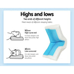 Giselle Bedding Memory Foam Contour Pillow Cool Gel Bamboo Cover - Home & Garden > Bedding