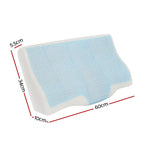 Giselle Bedding Memory Foam Contour Pillow Cool Gel Bamboo Cover - Home & Garden > Bedding