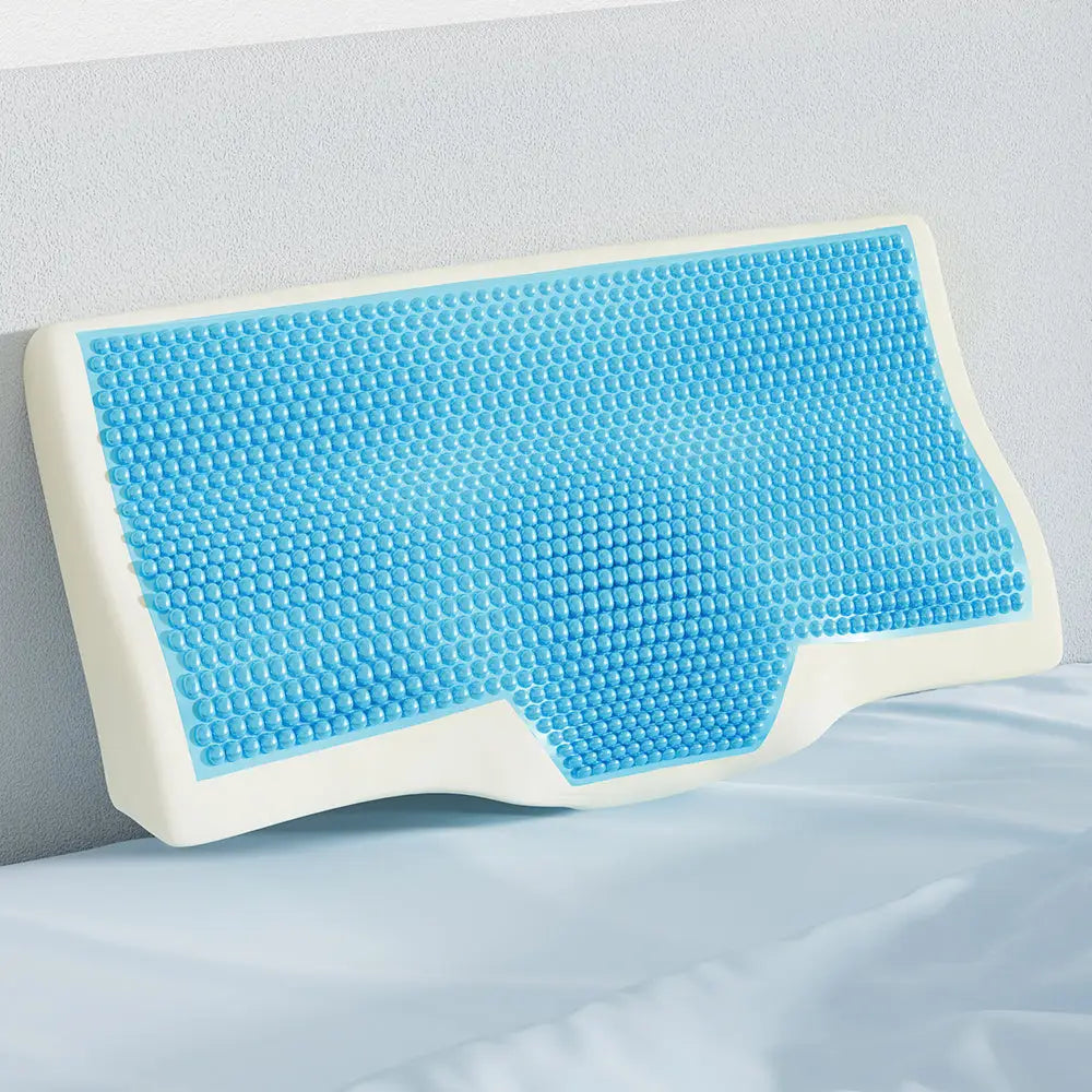 Giselle Bedding Memory Foam Contour Pillow Cool Gel Bamboo Cover - Home & Garden > Bedding