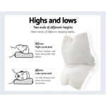 Giselle Bedding Memory Foam Contour Pillow Grey - Home & Garden > Bedding