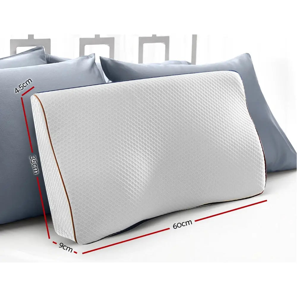 Giselle Bedding Memory Foam Contour Pillow Grey - Home & Garden > Bedding