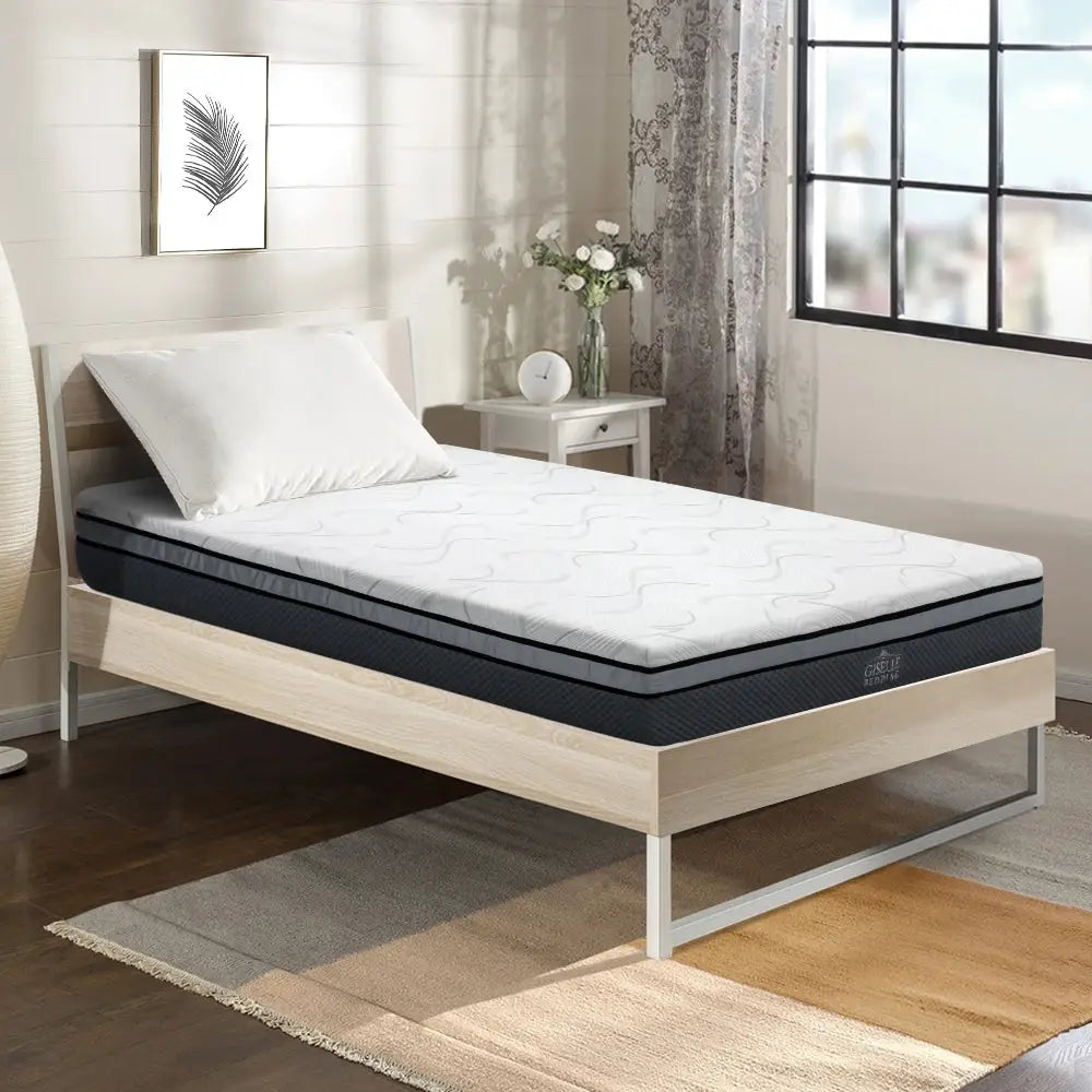 Giselle Bedding Memory Foam Mattress Bed Cool Gel 25cm King Single - Furniture > Mattresses