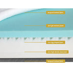 Giselle Bedding Memory Foam Mattress Bed Cool Gel Non Spring 15cm Single - Furniture > Mattresses