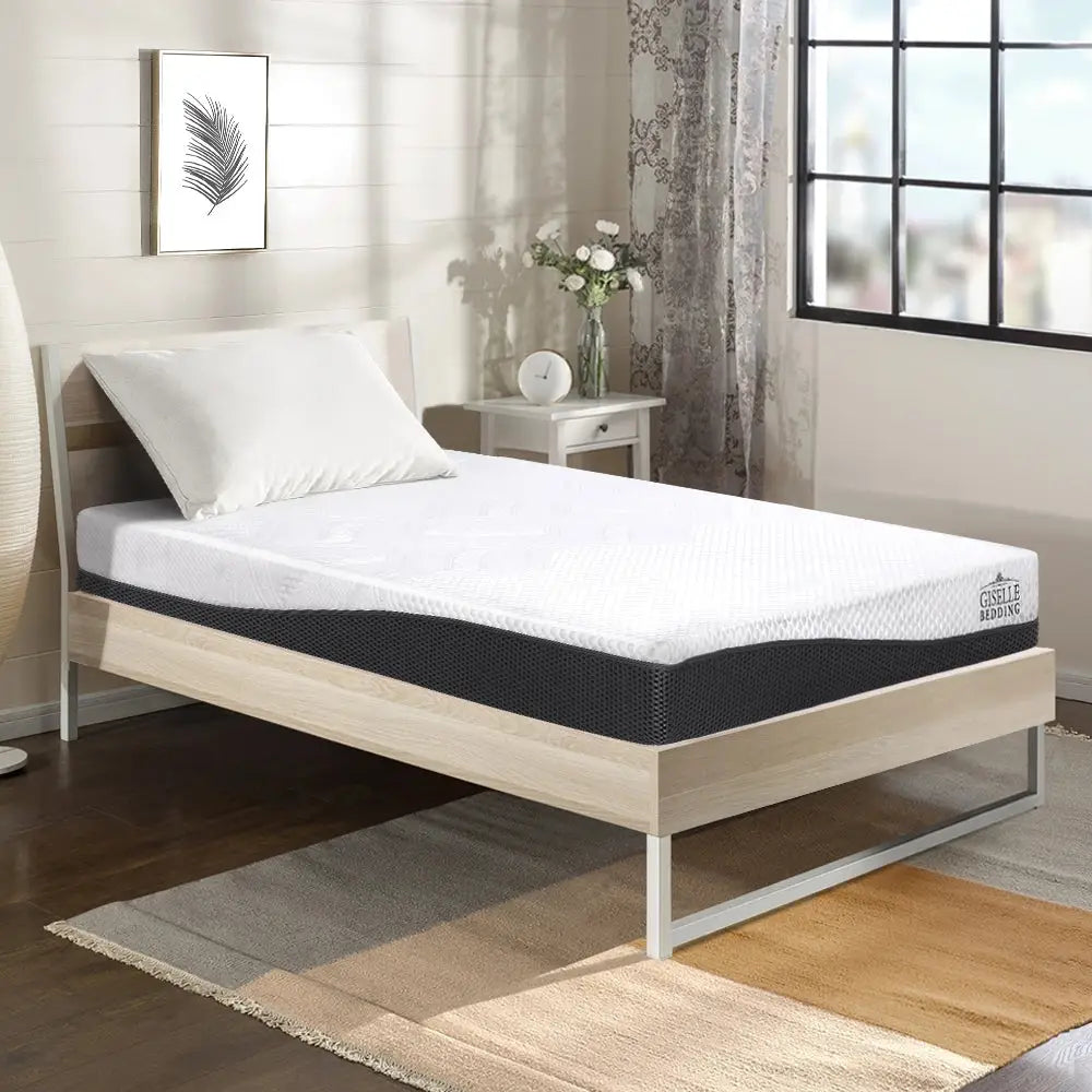 Giselle Bedding Memory Foam Mattress Bed Cool Gel Non Spring 21cm Single - Furniture > Mattresses