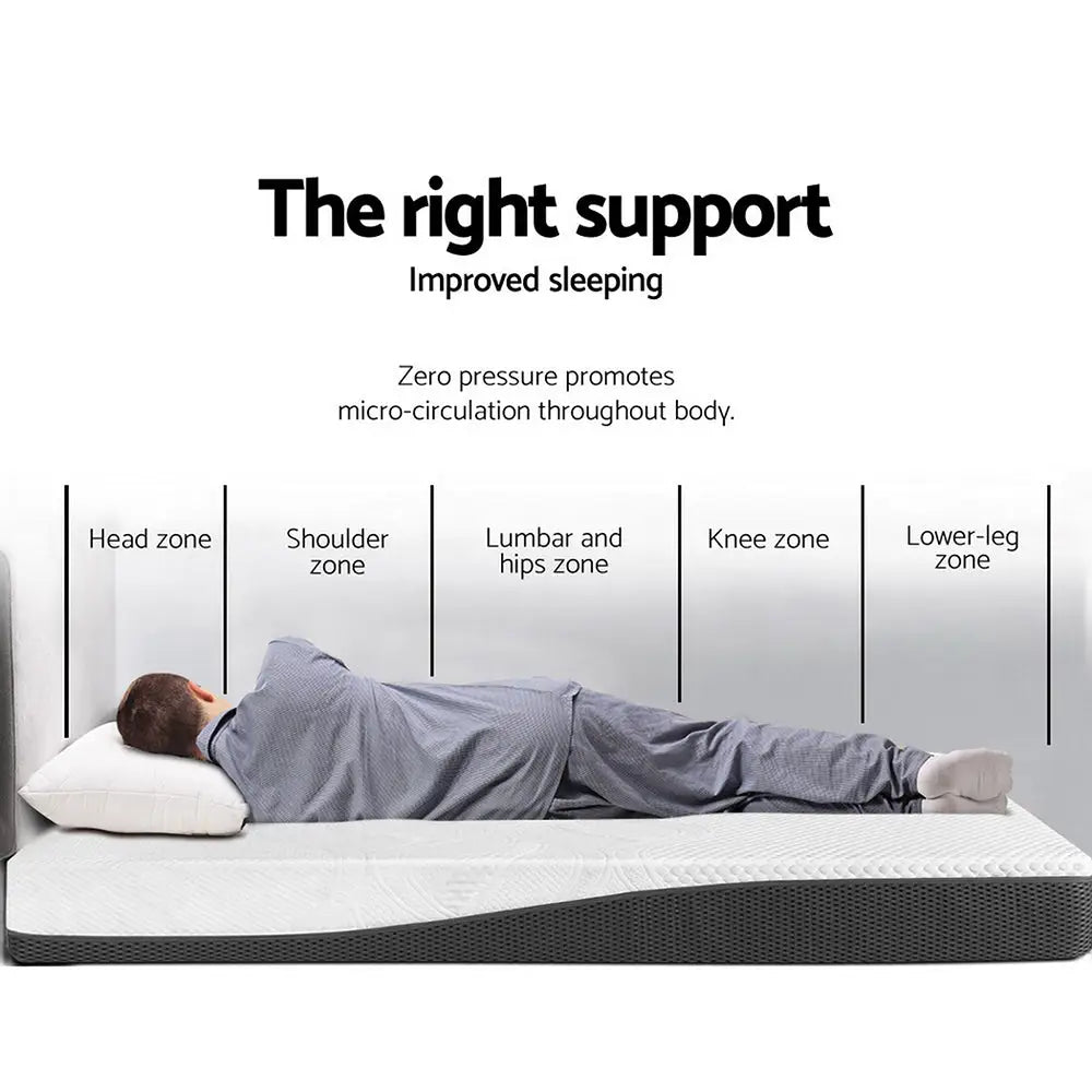 Giselle Bedding Memory Foam Mattress Bed Cool Gel Non Spring 21cm Queen - Furniture > Mattresses
