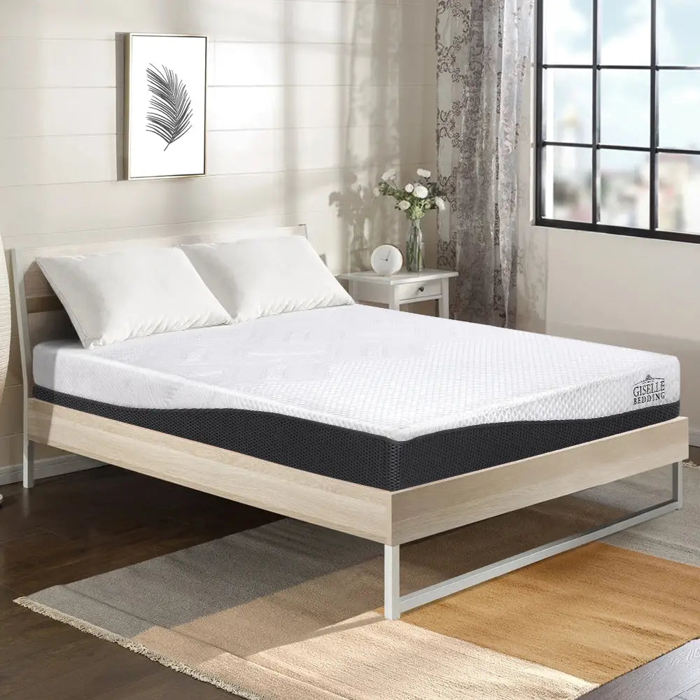 Giselle Bedding Memory Foam Mattress Bed Cool Gel Non Spring 21cm Queen - Furniture > Mattresses