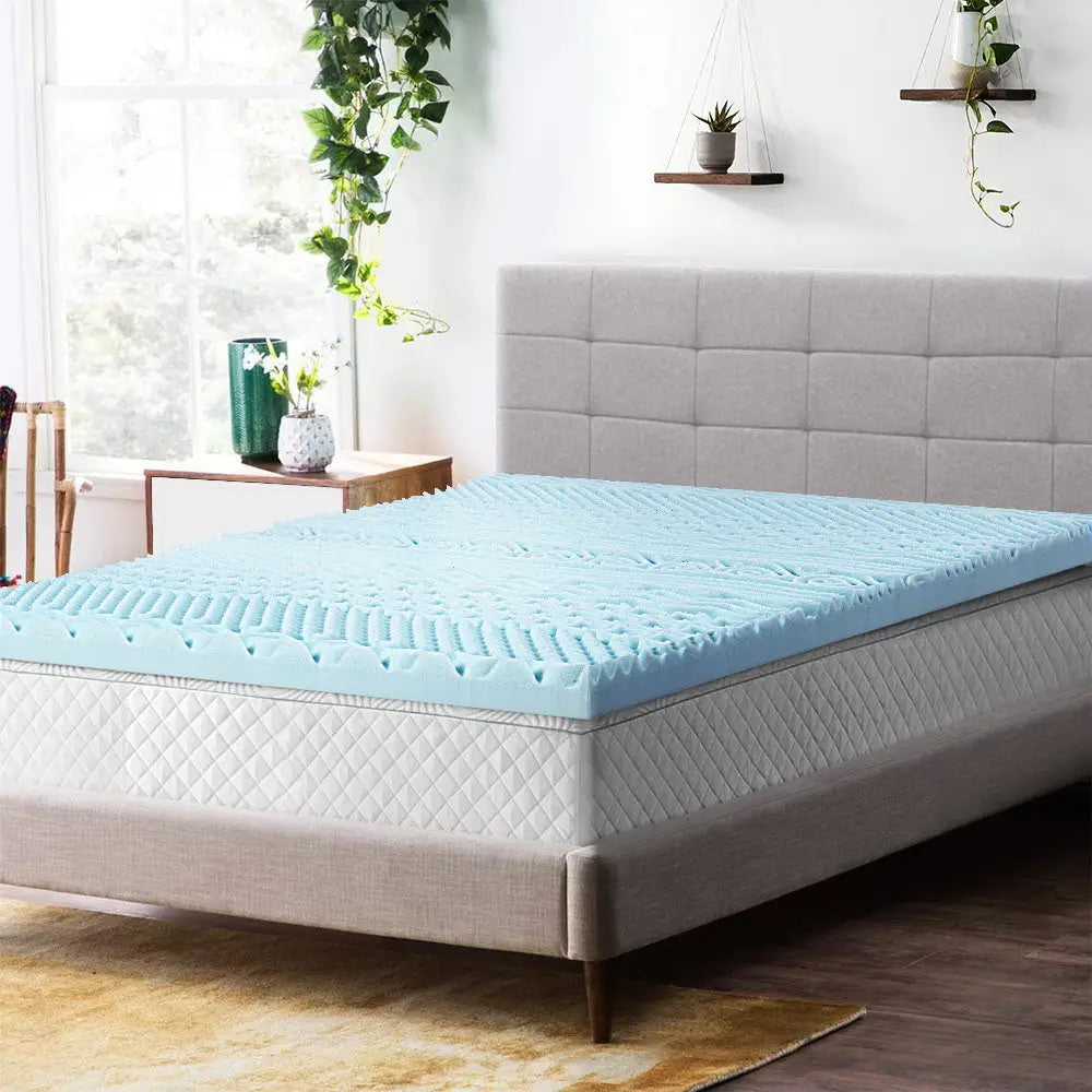 Giselle Bedding Memory Foam Mattress Topper 11-Zone 8cm Single - Home & Garden > Bedding