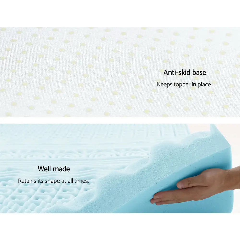 Giselle Bedding Memory Foam Mattress Topper 11-Zone 8cm Single - Home & Garden > Bedding
