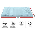 Giselle Bedding Memory Foam Mattress Topper 7-Zone 5cm Double - Furniture > Mattresses