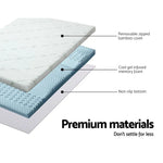 Giselle Bedding Memory Foam Mattress Topper 7-Zone 5cm King - Furniture > Mattresses