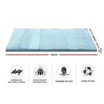 Giselle Bedding Memory Foam Mattress Topper 7-Zone 5cm Single - Furniture > Mattresses