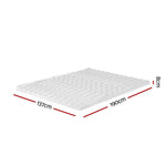 Giselle Bedding Memory Foam Mattress Topper 7-Zone Airflow Pad 8cm Double White - Furniture > Mattresses