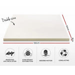 Giselle Bedding Memory Foam Mattress Topper 8cm Double - Furniture > Mattresses