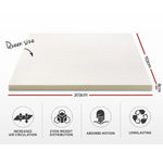 Giselle Bedding Memory Foam Mattress Topper 8cm Queen - Furniture > Mattresses