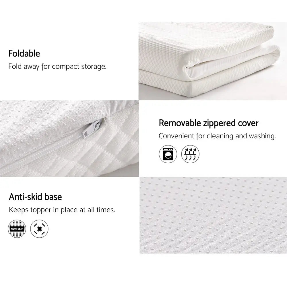Giselle Bedding Memory Foam Mattress Topper 8cm Single - Furniture > Mattresses