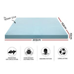 Giselle Bedding Memory Foam Mattress Topper Cool Gel 10cm Queen - Furniture > Mattresses