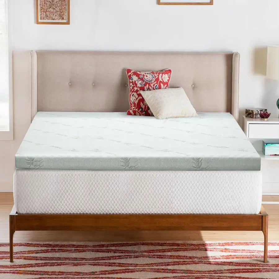 Giselle Bedding Memory Foam Mattress Topper Cool Gel 10cm Queen - Furniture > Mattresses