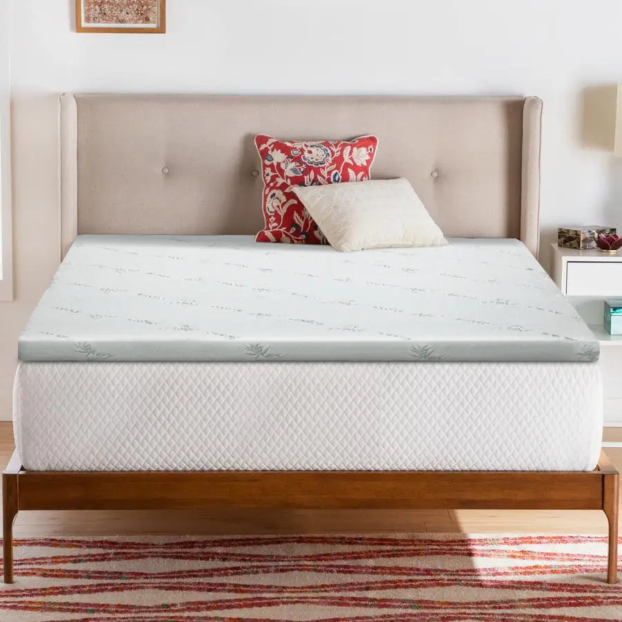 Giselle Bedding Memory Foam Mattress Topper Cool Gel 5cm Double - Furniture > Mattresses