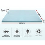 Giselle Bedding Memory Foam Mattress Topper Cool Gel 5cm Queen - Furniture > Mattresses