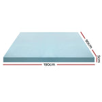 Giselle Bedding Memory Foam Mattress Topper Cool Gel 5cm Single - Furniture > Mattresses