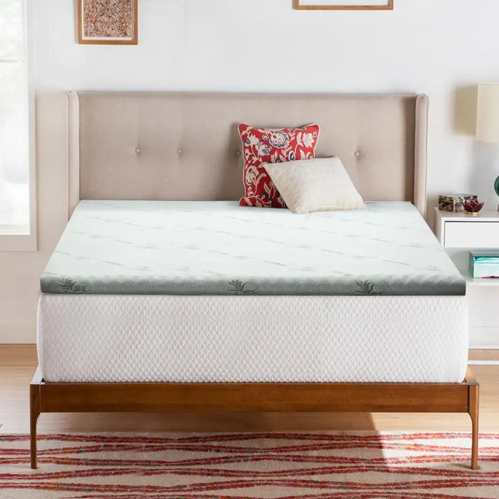 Giselle Bedding Memory Foam Mattress Topper Cool Gel 8cm King - Furniture > Mattresses