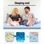Giselle Bedding Memory Foam Mattress Topper Cool Gel 8cm Single - Furniture > Mattresses