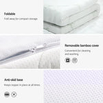 Giselle Bedding Memory Foam Mattress Topper Cool Gel Bed Mat Bamboo 10cm King - Furniture > Mattresses