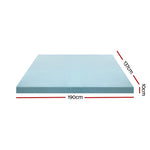 Giselle Bedding Memory Foam Mattress Topper Cool Gel Bed Mat Bamboo 10cm Double - Furniture > Mattresses