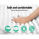 Giselle Bedding Memory Foam Mattress Topper Egg Crate 5cm Queen - Furniture > Mattresses