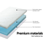 Giselle Bedding Memory Foam Mattress Topper Gel 5cm Queen - Home & Garden > Bedding