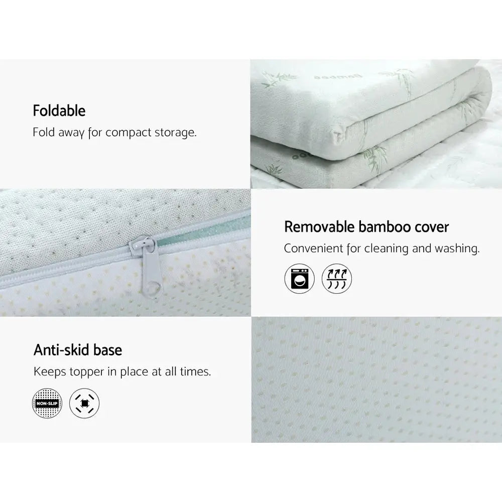 Giselle Bedding Memory Foam Mattress Topper Gel 5cm Queen - Home & Garden > Bedding