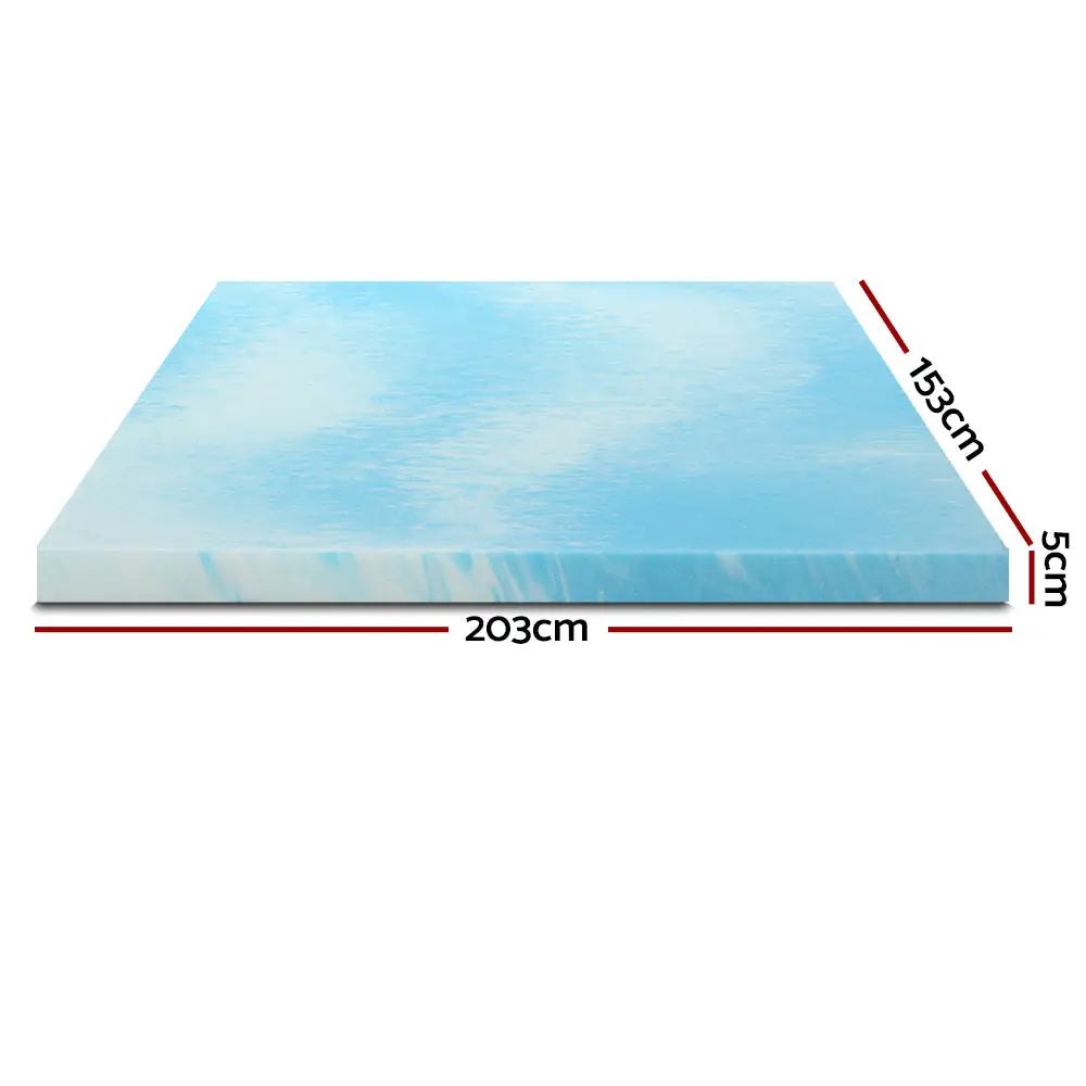 Giselle Bedding Memory Foam Mattress Topper Gel 5cm Queen - Home & Garden > Bedding