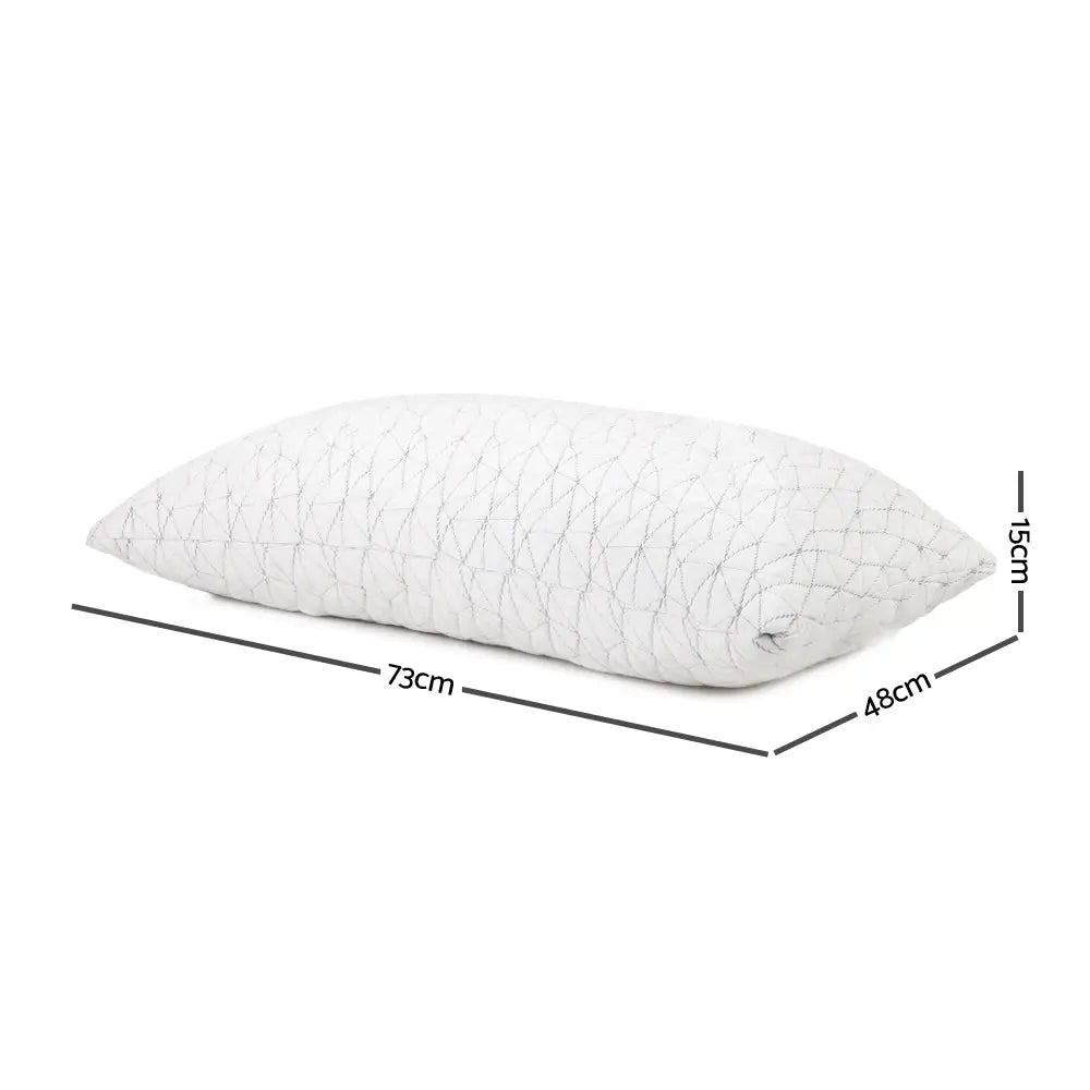 Giselle Bedding Memory Foam Pillow Single Size Twin Pack - Home & Garden > Bedding