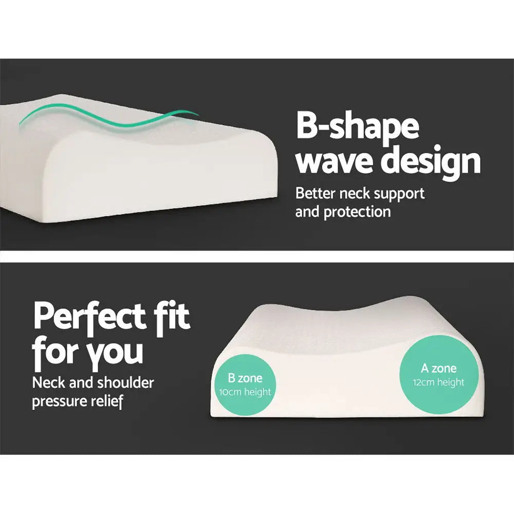 Giselle Bedding Natural Latex Pillow 2-Zone Twin Pack - Home & Garden > Bedding