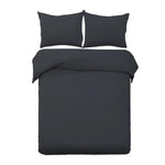Giselle Bedding Quilt Cover Set Classic Black King - Home & Garden > Bedding