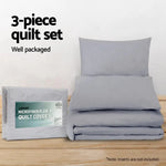 Giselle Bedding Quilt Cover Set Classic Grey Super King - Home & Garden > Bedding