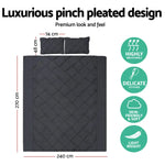 Giselle Bedding Quilt Cover Set Diamond Black Super King - Home & Garden > Bedding