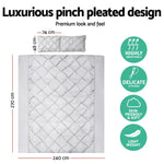 Giselle Bedding Quilt Cover Set Diamond Grey Super King - Home & Garden > Bedding