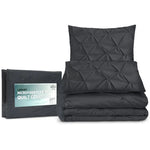 Giselle Bedding Quilt Cover Set Diamond Pinch Black King - Home & Garden > Bedding