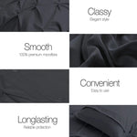 Giselle Bedding Quilt Cover Set Diamond Pinch Black King - Home & Garden > Bedding
