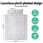 Giselle Bedding Quilt Cover Set Diamond Pinch Grey King - Home & Garden > Bedding