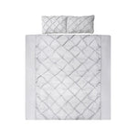 Giselle Bedding Quilt Cover Set Diamond Pinch Grey King - Home & Garden > Bedding